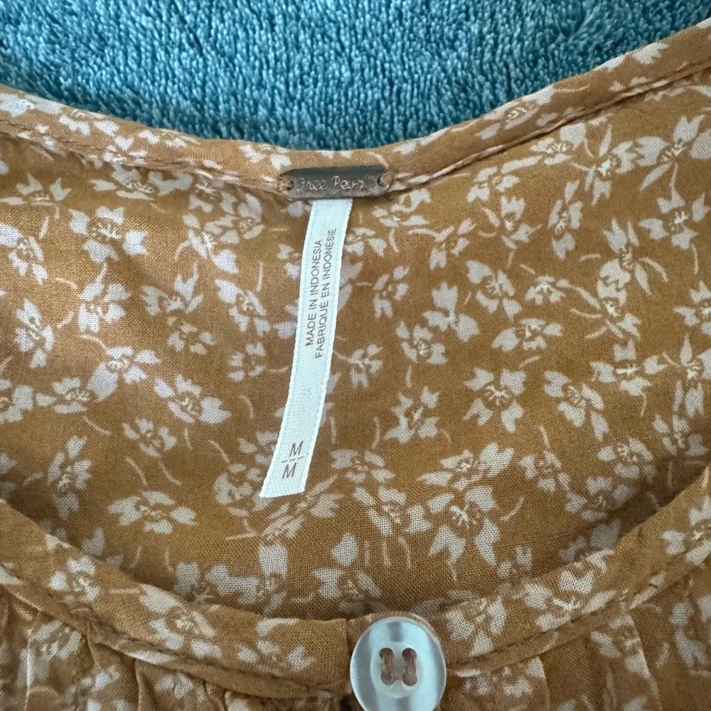 Free People Mustard Floral Mini Dress